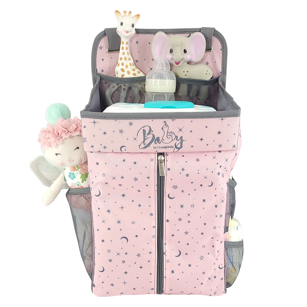 Hanging Diaper Caddy Organizer – Pink