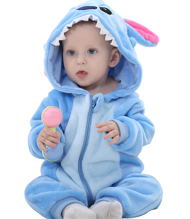 Flannel Animal Baby Romper