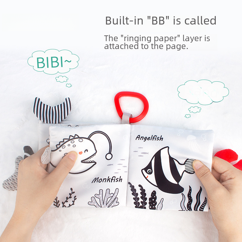 Black and White Tail Cloth Book