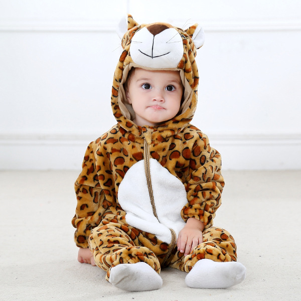 Flannel Animal Baby Romper