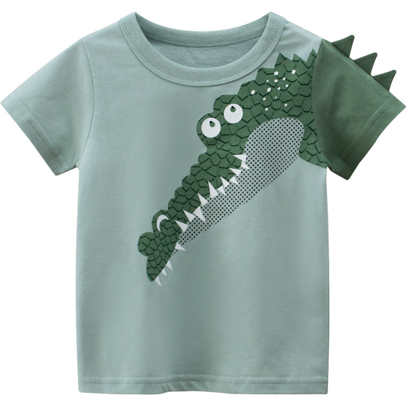Summer Short-Sleeved T-Shirt for Boys and Babies
