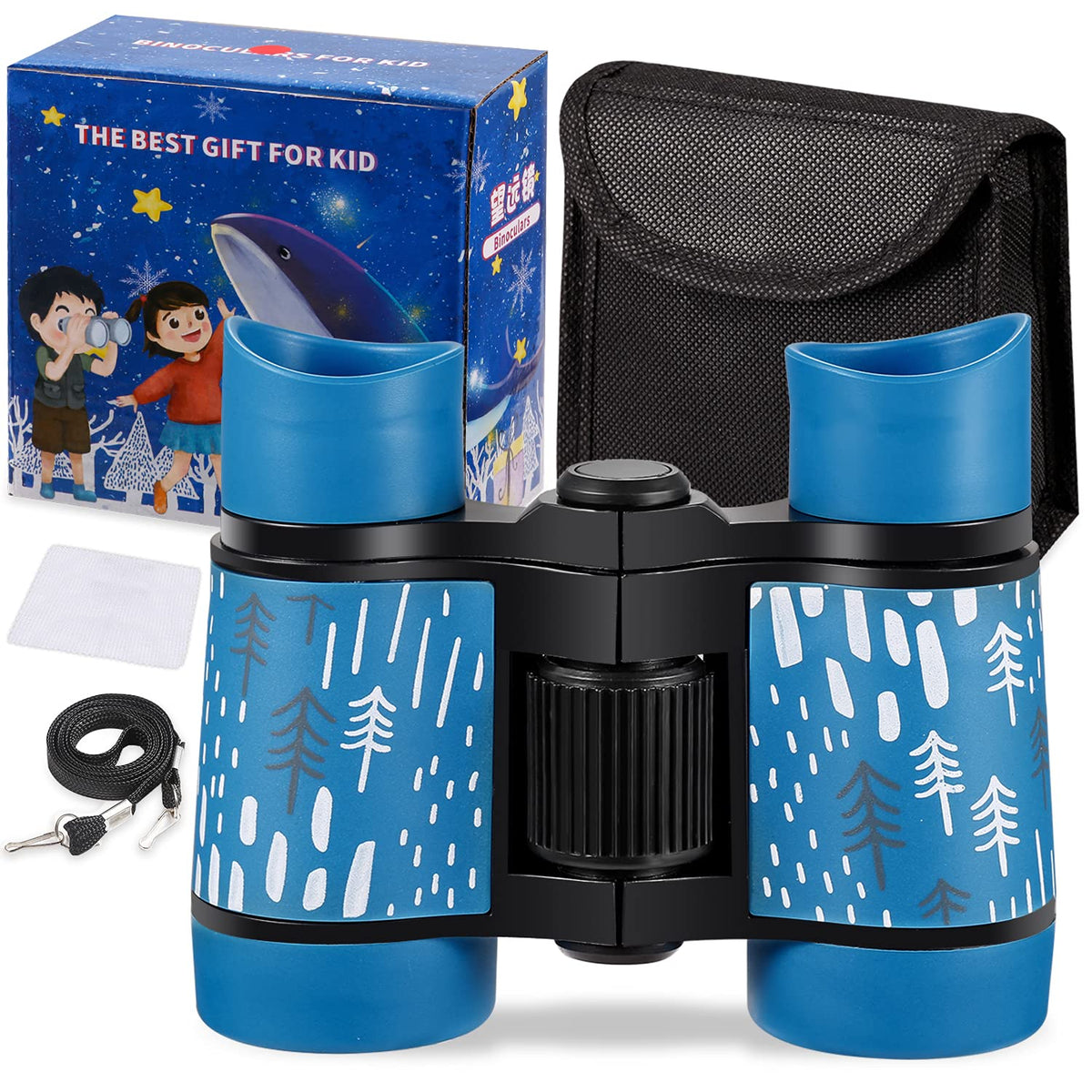 Kids' Shockproof Toy Binoculars – Blue