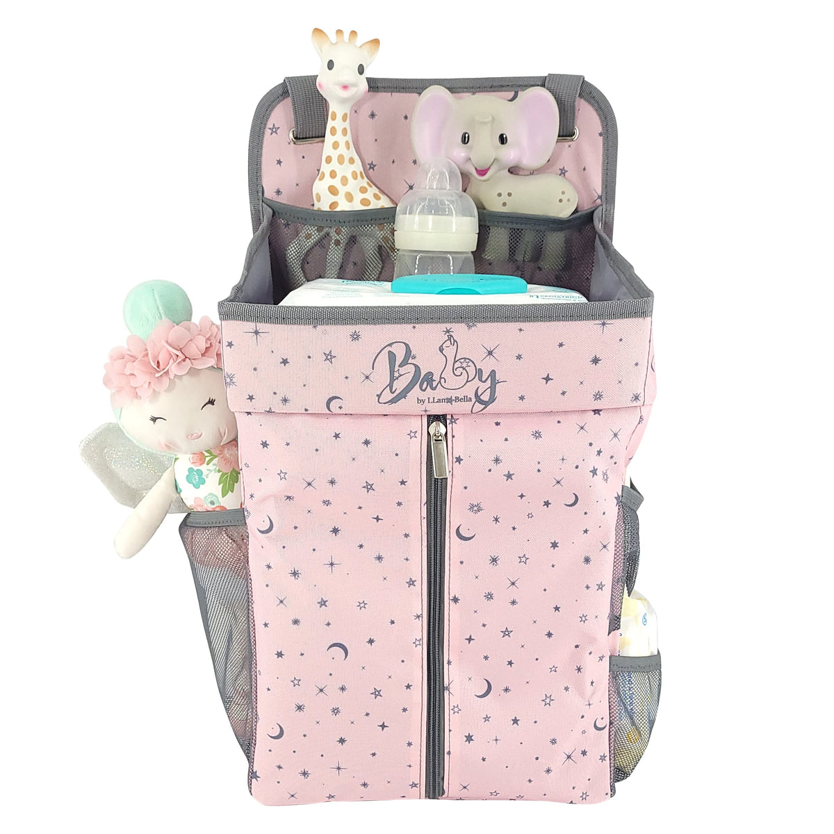 Hanging Diaper Caddy Organizer – Pink