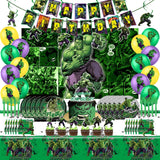 Green Hero Birthday Party Supplies Set