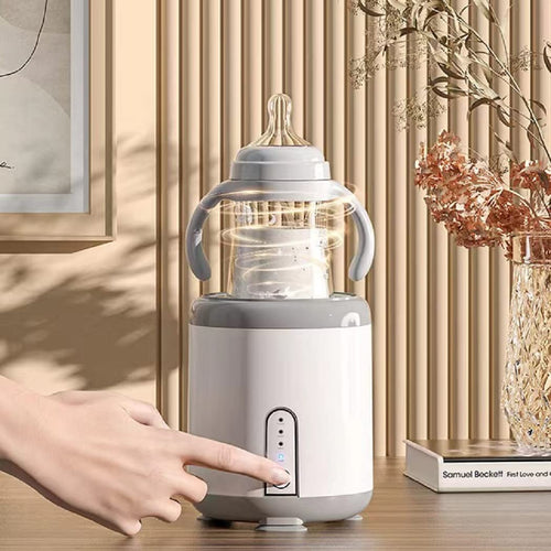 Baby Bottle ShakerInfant Bottle Mixer Electric Automatic Infant Bottle Shaker USB Charging Baby Milk Bottle ShakerHands Prevent Bloating Infant Bottle Mixer for Outdoor Indoor Travel (White)
