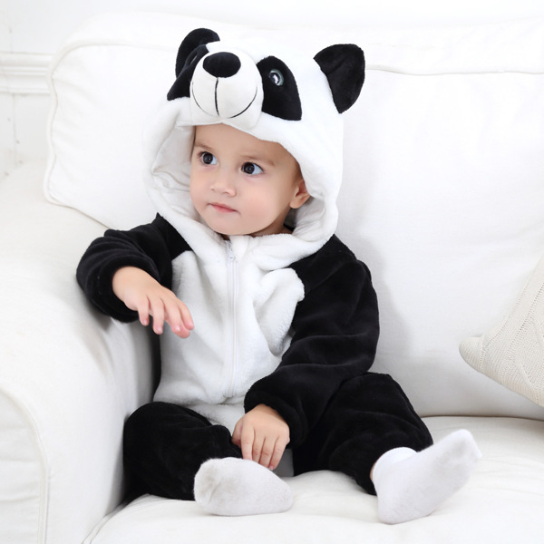 Flannel Animal Baby Romper