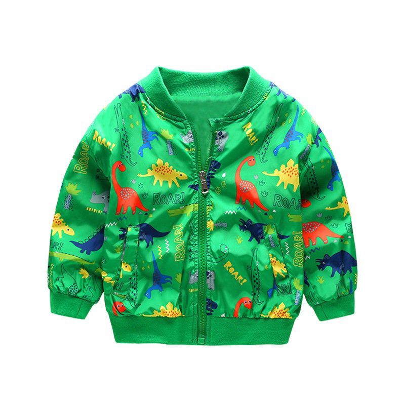 Dinosaur Print Kids' Windbreaker Jacket