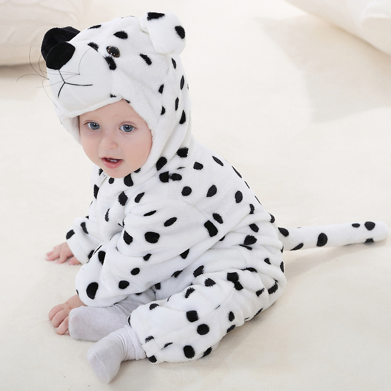Flannel Animal Baby Romper