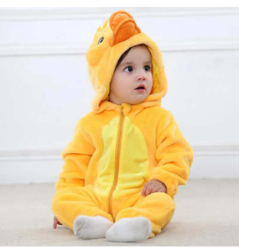 Flannel Animal Baby Romper