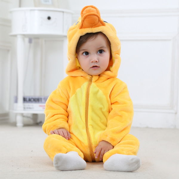 Flannel Animal Baby Romper